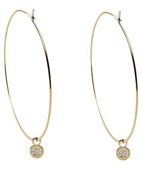 michael kors hoop earrings gold|24k gold hoop earrings indian.